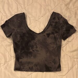Women's Black Tie-Dye Top
